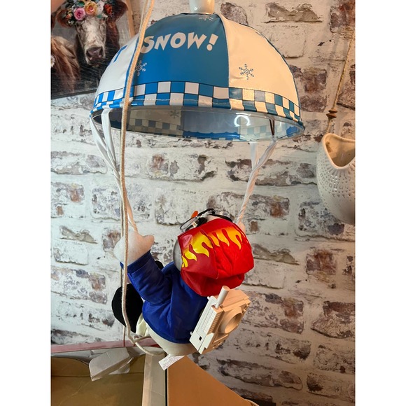 JC PENNY- Home Collection Parachuting Holiday Figures Snowman With Goggles - Picture 5 of 7